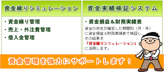 総合資金管理システム【はやぶさ君】でできること|資金損益&財務実績表・資金繰り管理・売上・外注費管理・借入金管理 総合資金管理システム【はやぶさ君】でできること|資金損益&財務実績表・資金繰り管理・売上・外注費管理・借入金管理